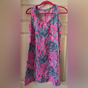 Lilly Pulitzer Vibrant Pink and Blue Sundress